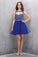 Royal Blue Organza Homecoming/Prom Dresses With Beading ED74