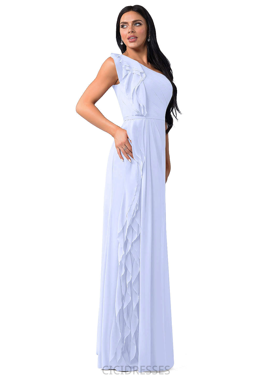 Teagan A-Line/Princess Natural Waist Sleeveless Spaghetti Staps Floor Length Bridesmaid Dresses