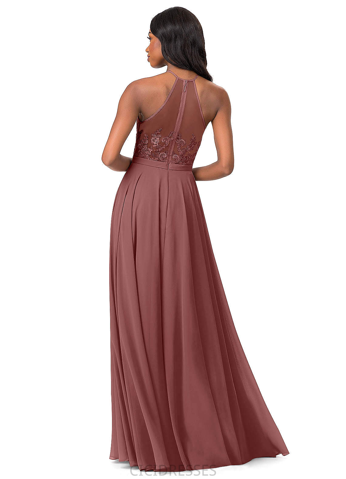 Ariel A-Line/Princess V-Neck Floor Length Natural Waist Short Sleeves Bridesmaid Dresses