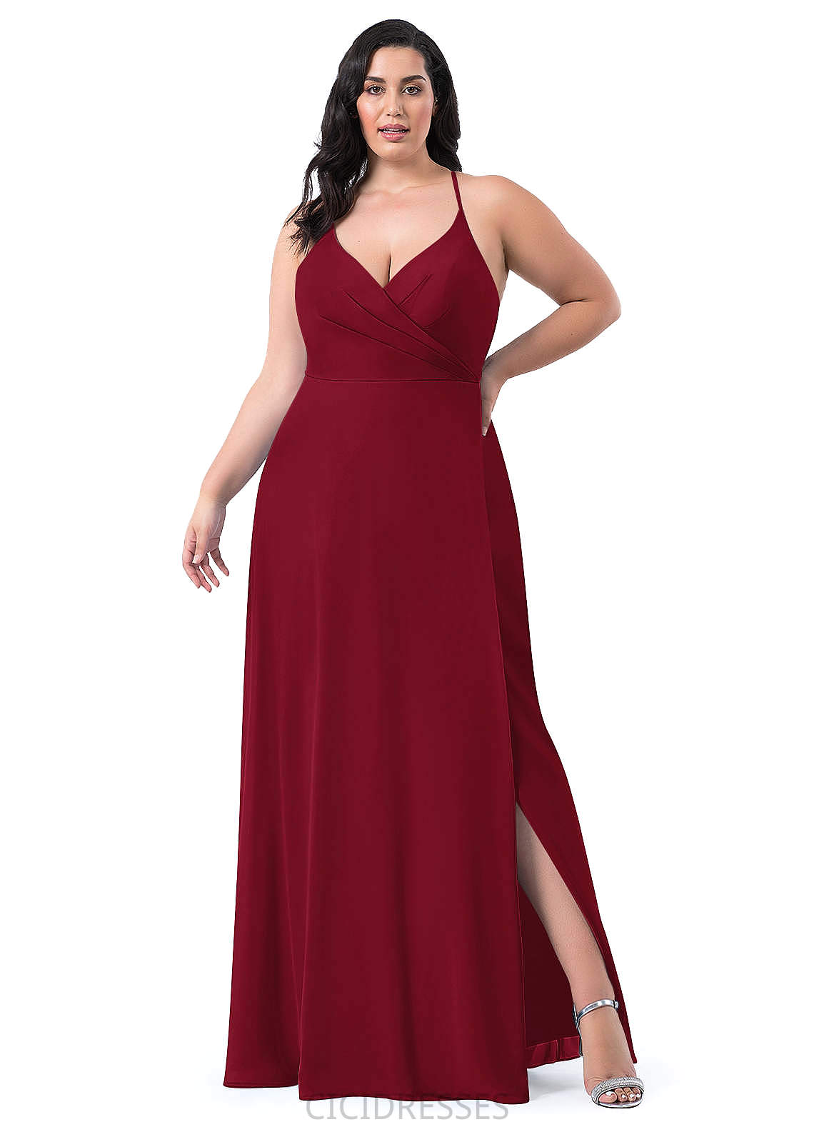 Myah Natural Waist Sleeveless Off The Shoulder A-Line/Princess Floor Length Bridesmaid Dresses