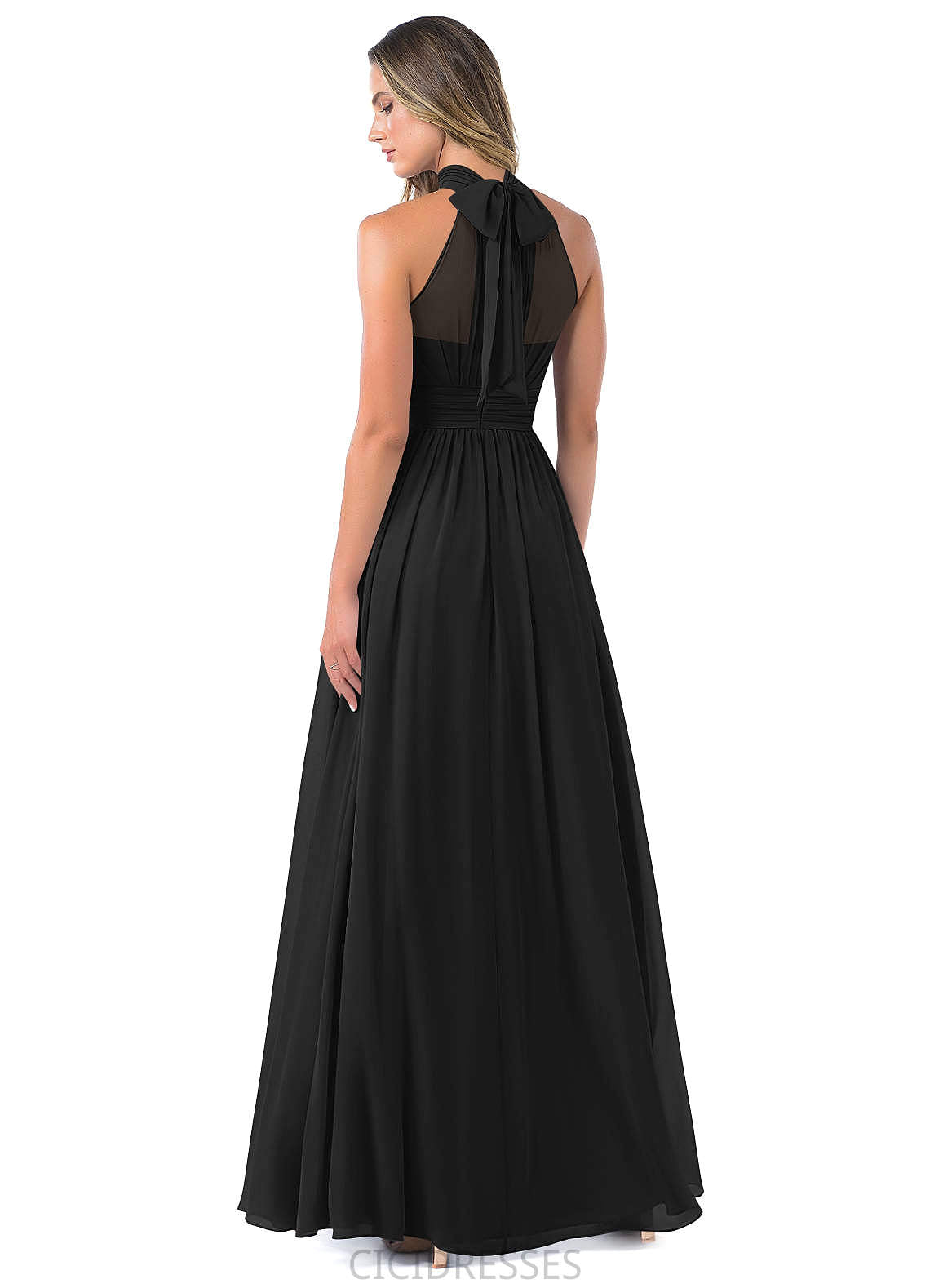 Raelynn Floor Length Natural Waist Sleeveless Scoop A-Line/Princess Bridesmaid Dresses