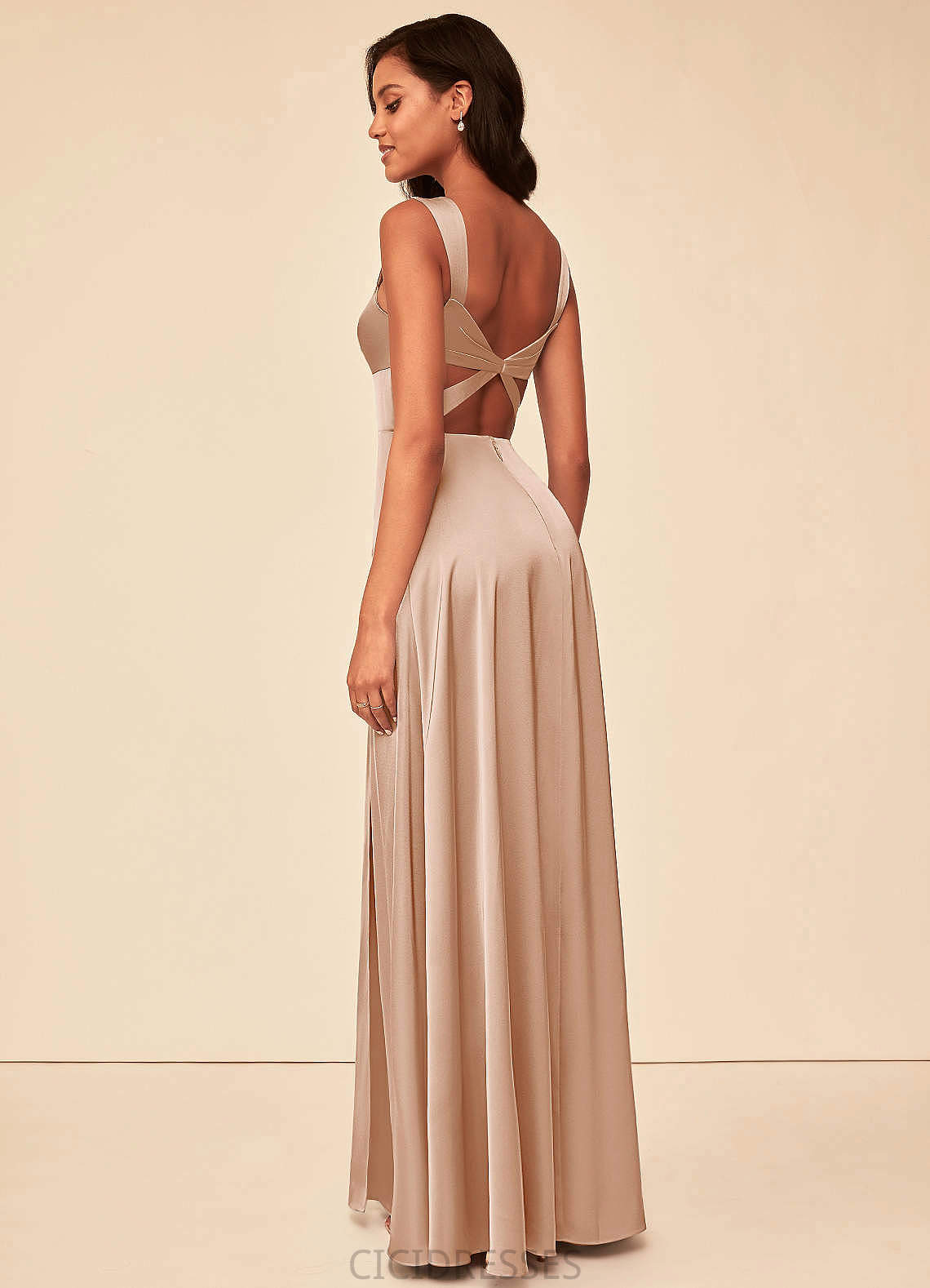 Brooklyn Floor Length Scoop Sleeveless A-Line/Princess Natural Waist Bridesmaid Dresses