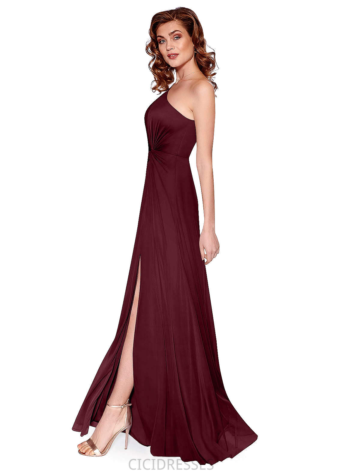 Raven Natural Waist Floor Length Scoop A-Line/Princess Sleeveless Bridesmaid Dresses