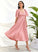 Length Pleated Silhouette Embellishment A-Line Tea-Length Fabric Neckline V-neck Ali Floor Length Natural Waist Bridesmaid Dresses