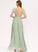 Length Asymmetrical V-neck Fabric Neckline Embellishment A-Line CascadingRuffles Silhouette Isabell Natural Waist V-Neck Bridesmaid Dresses