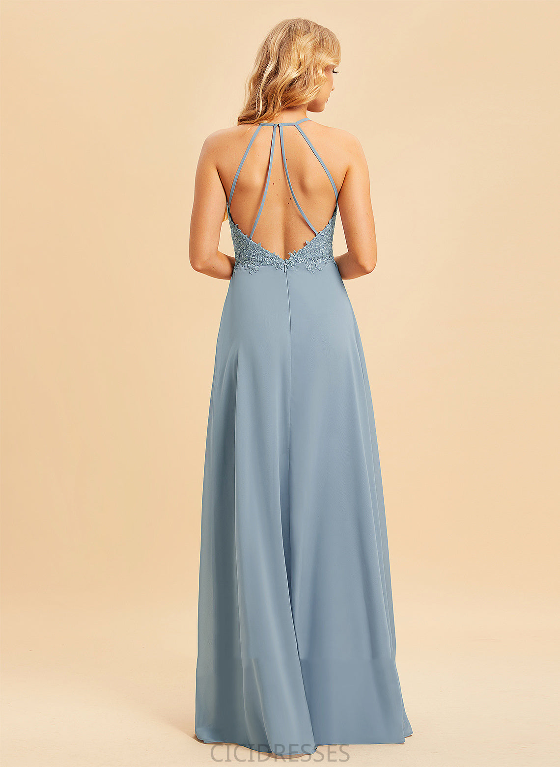 Neckline Fabric Length V-neck SplitFront Floor-Length Embellishment A-Line Silhouette Lace Precious Knee Length Bridesmaid Dresses