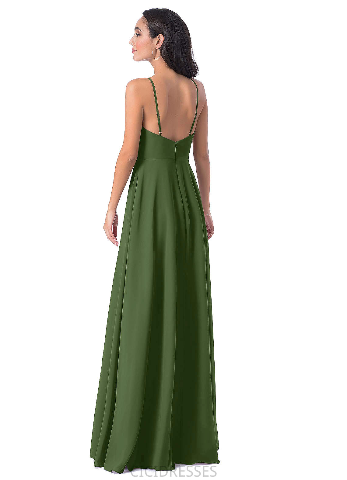 Whitney Floor Length Sleeveless A-Line/Princess V-Neck Natural Waist Bridesmaid Dresses