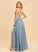 Floor-Length Fabric SplitFront Silhouette Length V-neck Embellishment A-Line Neckline Gina A-Line/Princess Floor Length Bridesmaid Dresses