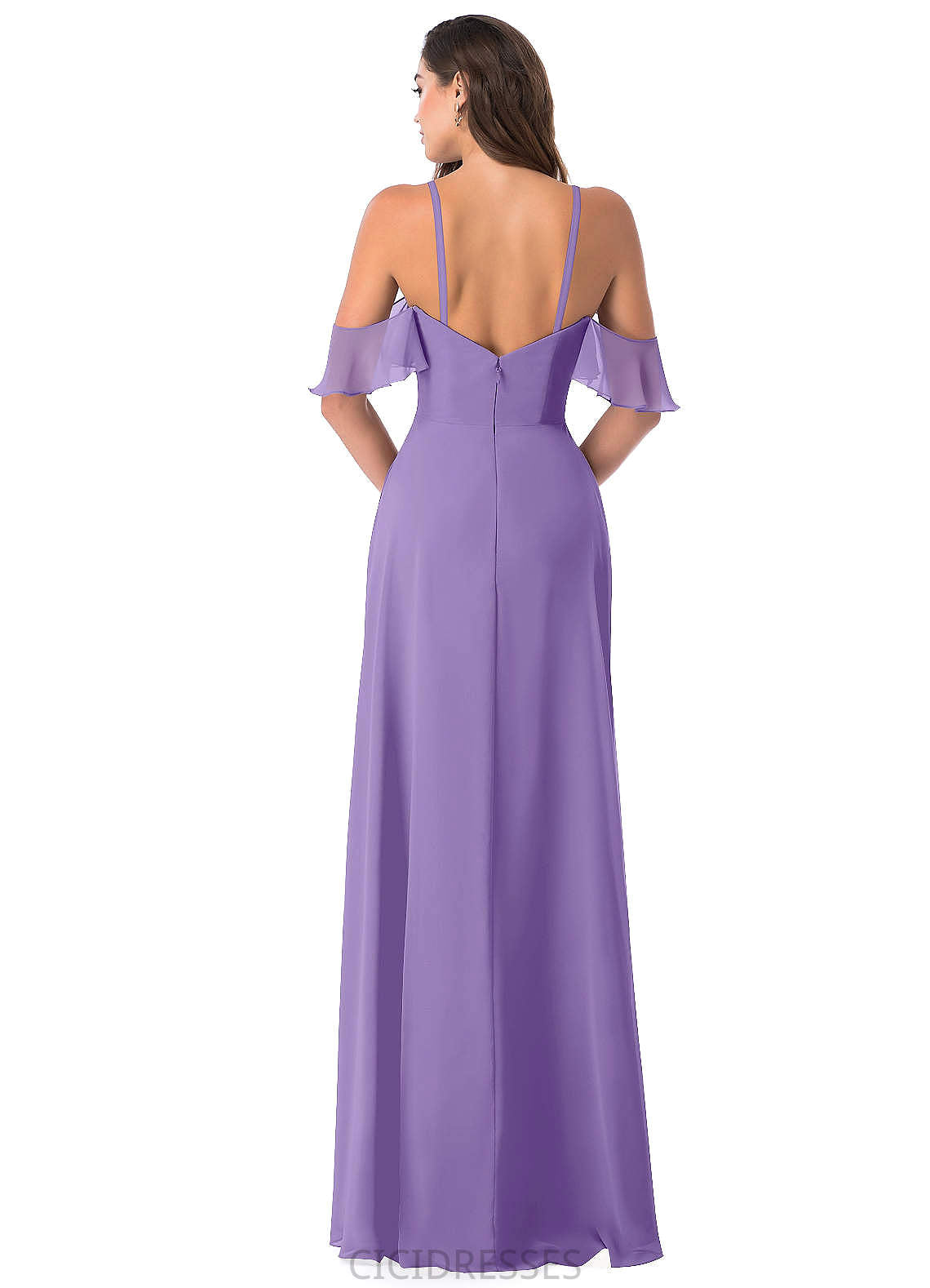 Elise Scoop Natural Waist Floor Length A-Line/Princess Sleeveless Bridesmaid Dresses