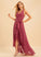 Fabric Asymmetrical Length Halter A-Line Neckline Embellishment Ruffle Silhouette Daisy Floor Length A-Line/Princess Bridesmaid Dresses