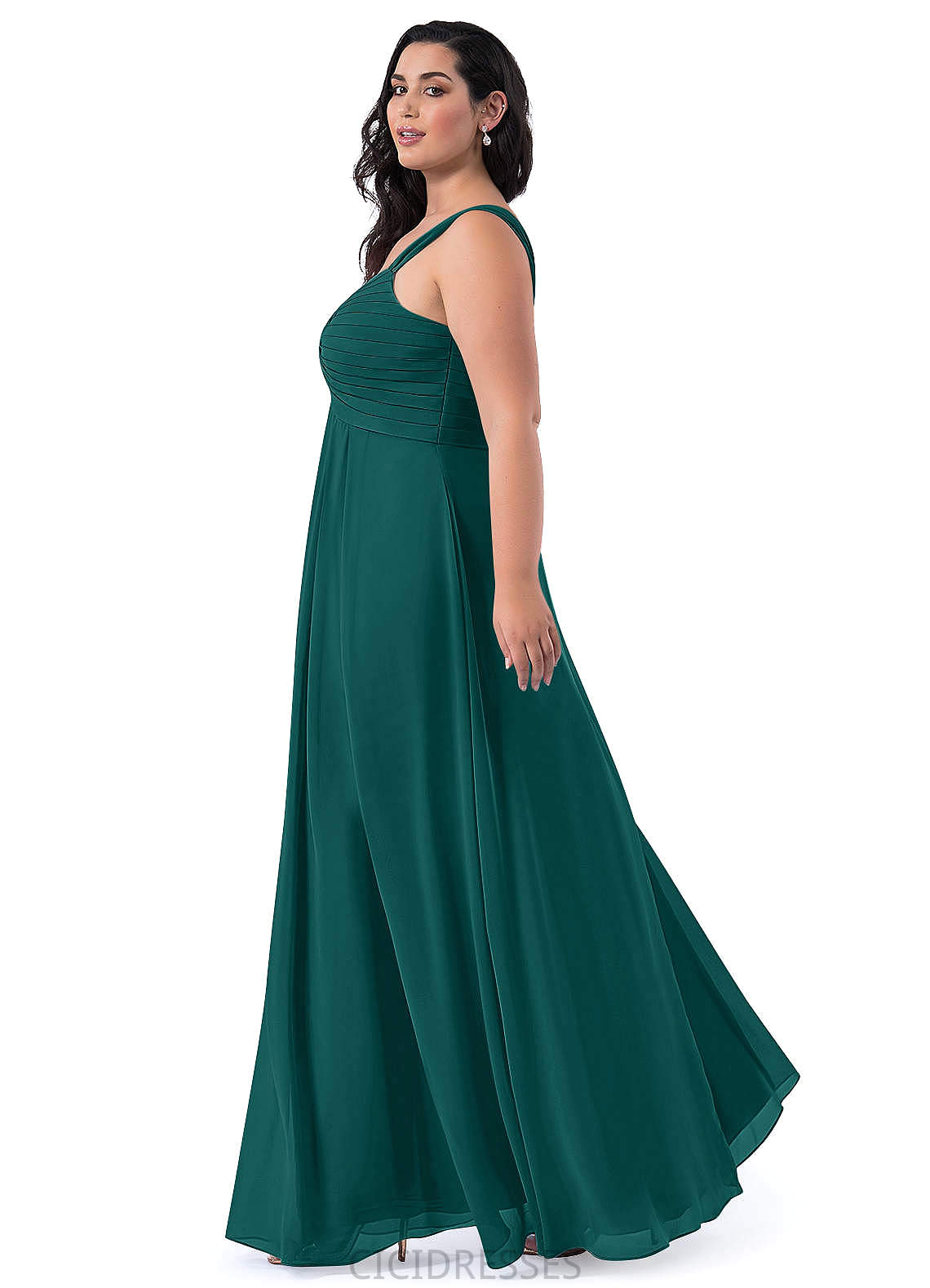 Sarahi Natural Waist A-Line/Princess Sleeveless Floor Length Spaghetti Staps Bridesmaid Dresses