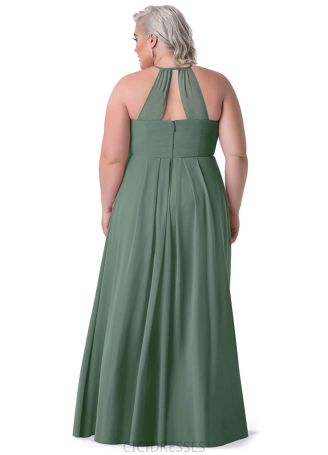 Meadow Natural Waist Knee Length Short Sleeves A-Line/Princess V-Neck Bridesmaid Dresses