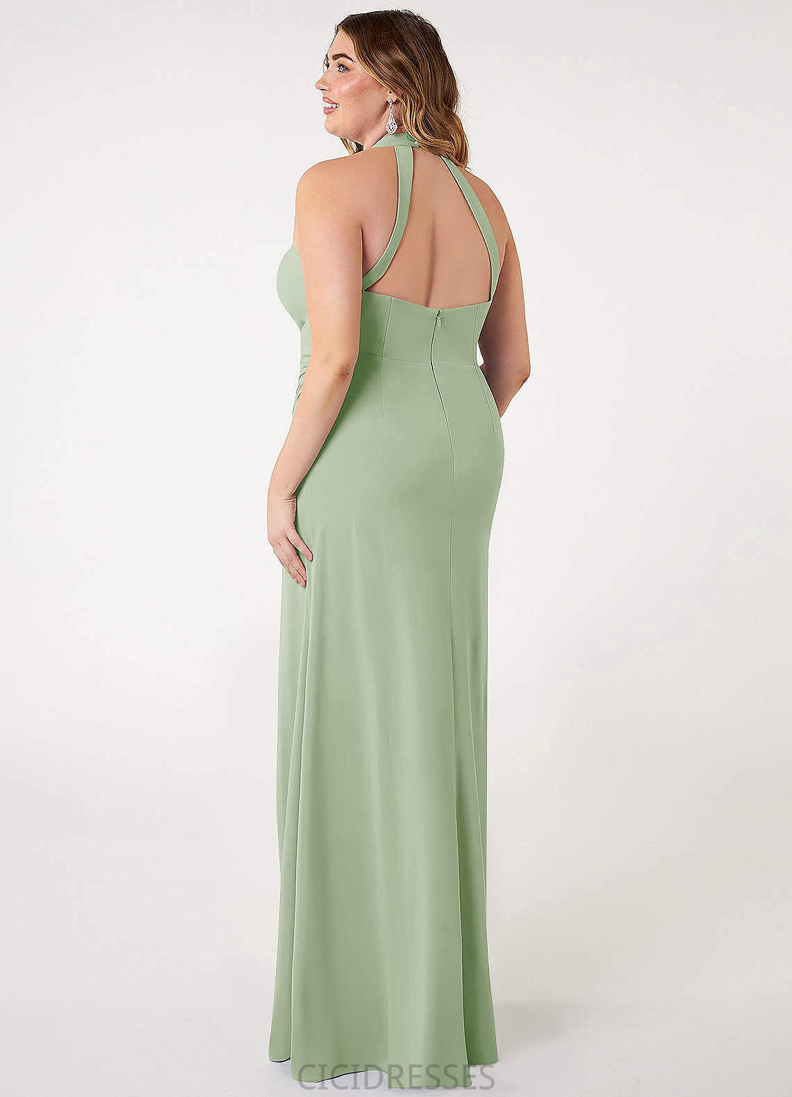Chelsea Spaghetti Staps Natural Waist Sleeveless Floor Length Spandex Trumpet/Mermaid Bridesmaid Dresses
