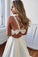 Charming Straps Bow Sleeveless A-Line Bridal Dresses, Simple Bow Back Wedding Dresses N1994