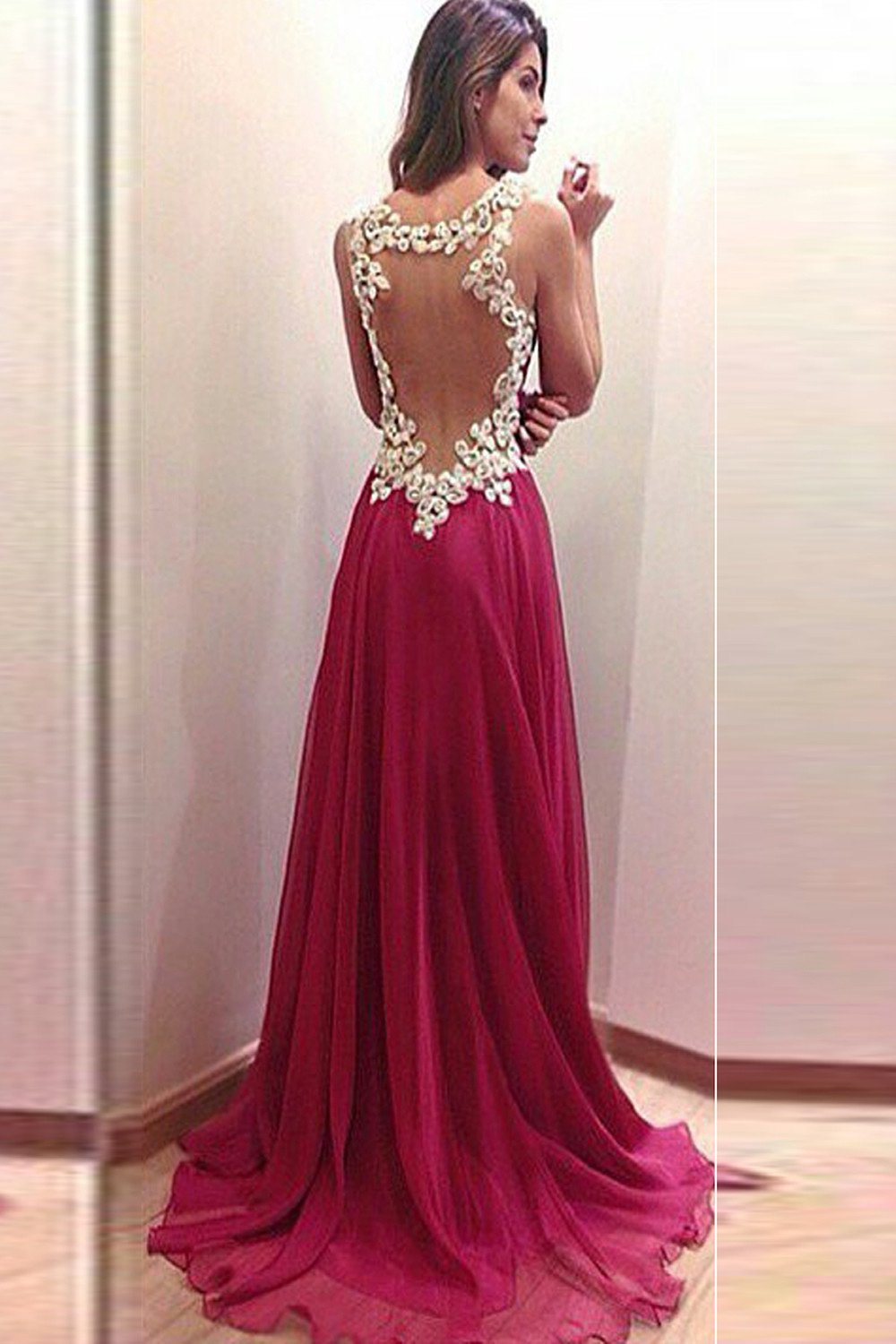 Charming New Arrival A-Line Appliques Prom Dress ED9