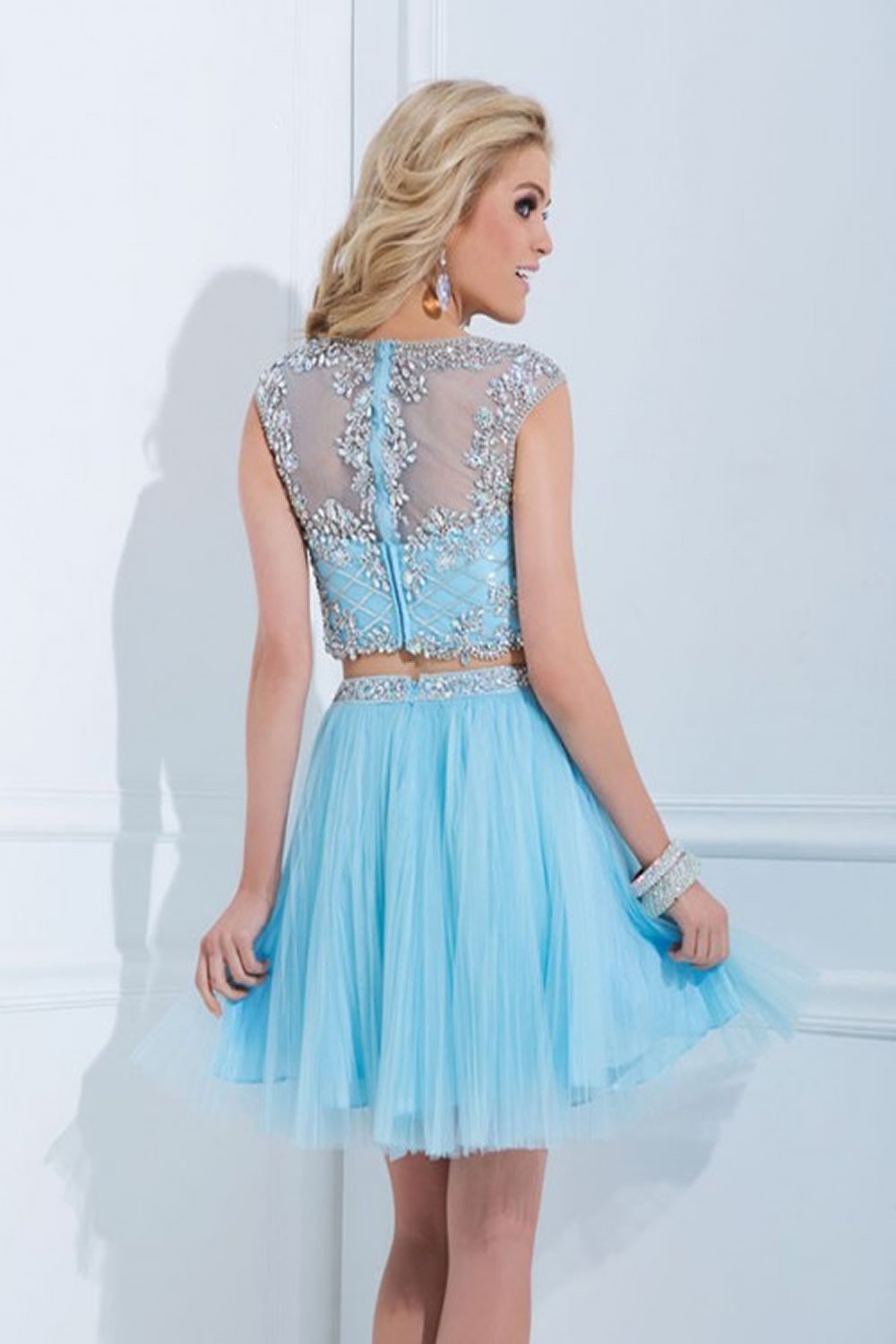Two Pieces Tulle Short Prom Dress Homecoming Dress E04