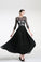 Long Sleeves Black Lace Cap Sleeves Prom Party Dresses ED0830