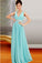 Deep V-neck Simple Chiffon Long Open Back Prom Dresses ED0853