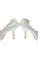 White Woman Heels With Beadings Wedding Shoes L-005