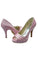 Peep Toe Pink woman heels woman Fashion Wedding Shoes L-011