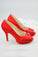 Peep Toe Woman Shoes With Beading Woman Heels L-011R