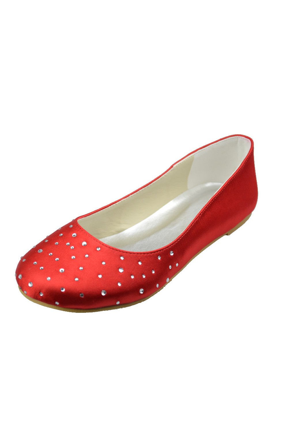 Hand Made Close Toe Flats Wedding Party Shoes L-030