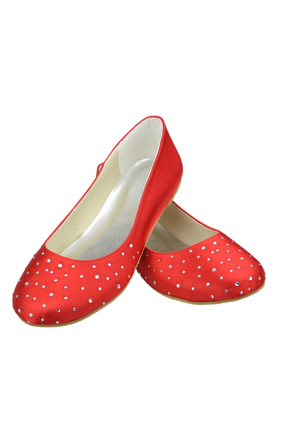 Hand Made Close Toe Flats Wedding Party Shoes L-030