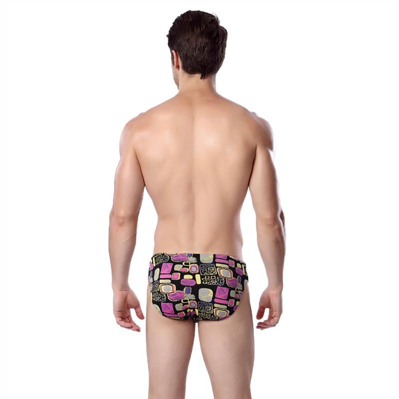 Pattern Elastic Band adjustable tied men Swimming shorts