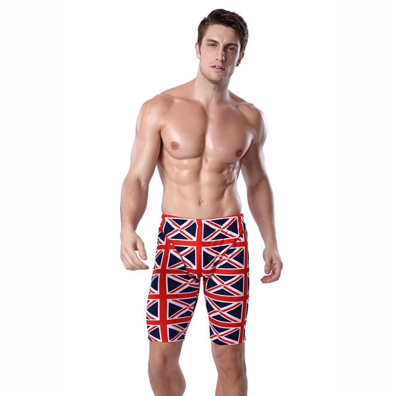UK Flag Printed New Pattern Knee Length men swimwear