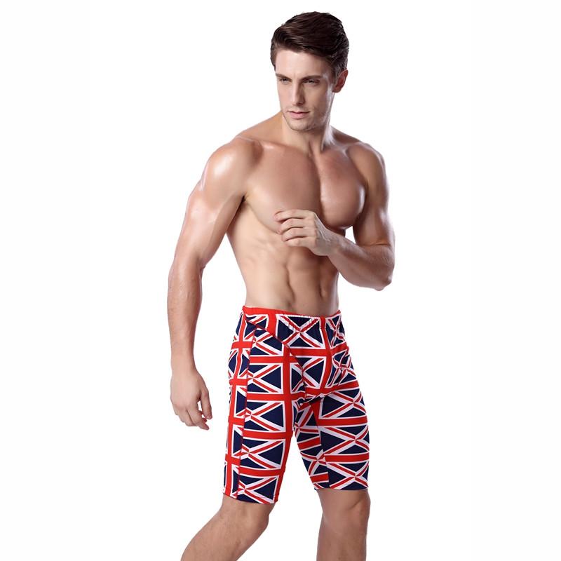 UK Flag Printed New Pattern Knee Length men swimwear