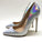 Silver laser high heels, Fashion Evening Party Shoes, yy39