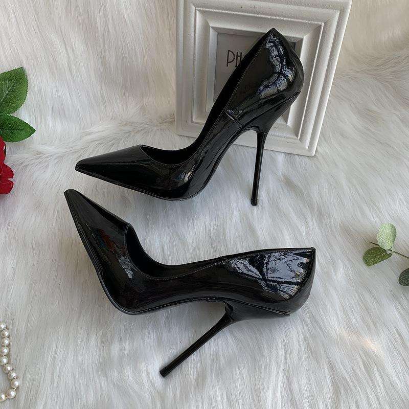 High-heels with patent leather, Fashion Evening Party Shoes, yy38