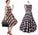 Vintage Scoop Neck Plaid Dress For Women SD08