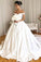 Charming Simple Style Satin Ball Gown Wedding Dresses Modest Bridal Dress Y0028