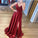 Simple Spaghetti Straps V-neck Front Split Long Party Prom Dresses Y0055