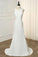 Chic Simple Elegant Scoop Neckling Long Ivory Wedding Dresses Y0115