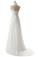 Pretty Sweetheart A-line Lace Chiffon Long Ivory Beach Wedding Dresses Y0117