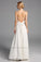 Elegant Simple Spaghetti Straps V-neck Lace Chiffon Long Beach Wedding Dresses Y0131