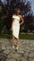 White cocktail dress vintage, prom dresses CD10164