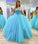 BLUE TULLE LACE LONG PROM GOWN EVENING DRESS CD10466