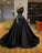 Black Satin Long Prom Dresses, long Formal Dresses CD10800