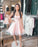 Elegant Tulle Pink Short Homecoming Dress CD10860