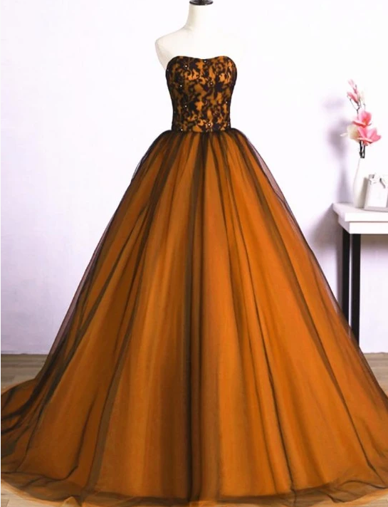 Beautiful Tulle A-Line Ball Gown Sweet 16 Party Dress, Long Prom Dress CD10885