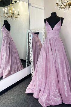 Glitter Prom Evening Dress, Lilac Formal Dress CD11286