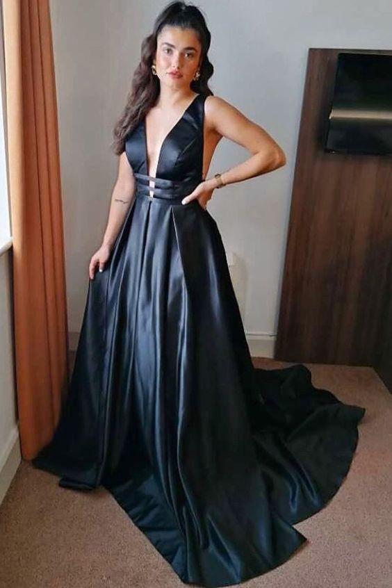 Black Evening Dress prom dress formal dress CD11361