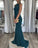 JERSEY MERMAID PROM DRESSES HALTER NECK LACE APPLIQUES CD11450