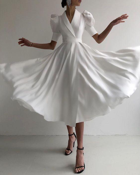 a line evening dresses formal white prom dresses CD12220