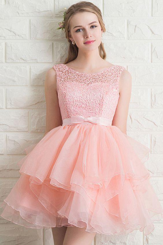 Elegant Lace A-Line Short Homecoming Dress CD1229