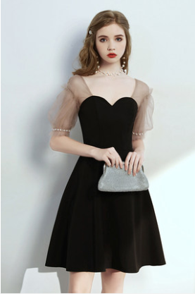 Elegant V-Neck Homecoming Dresses CD12356