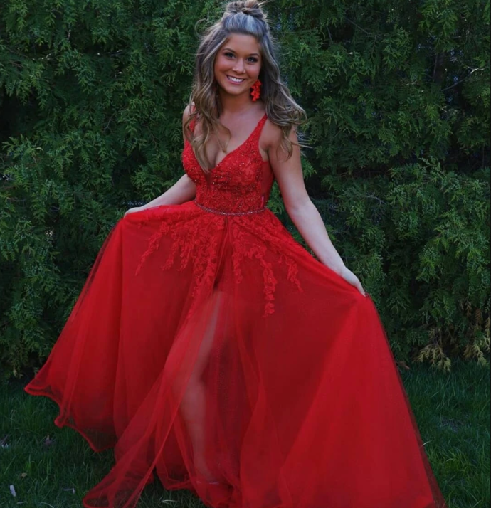 Red Prom Dresses, A-Line Charming Formal Prom Dress CD12490